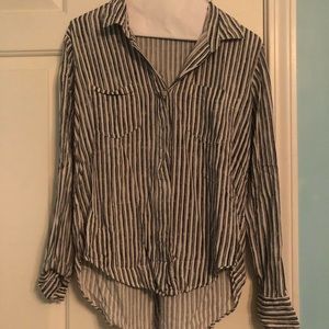 Striped Blouse - Open back detail